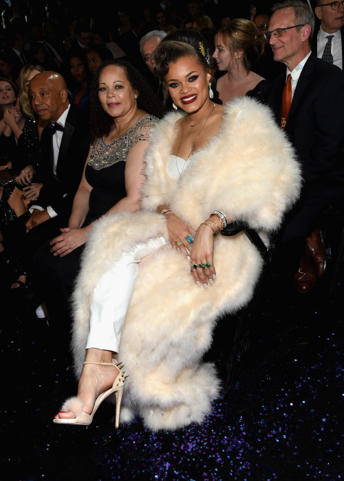 celebritiesofcolor:Andra Day attends the 58th Annual Grammy music Awards in Los Angeles February 15,