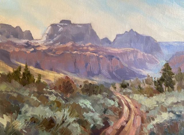 Ranch Road  8x10” oil  One of my favorite views of Zion!!!  Throw in sage brush and a dirt road and my heart is happy.  Along with miles of open space - I don’t feel as crowded here.  Available, message me or website link in bio   Put your email in comments if you want to be added to may mailing list - thank you!   #zionnationalpark #zionforeverproject #dirtroad #maryjabensart #windowtomysoul  #zion #southernutah #goodforthesoul #utahrocks #livinglife #womenartistofthewest #findyourpark #womenartistofinstagram #utahig #optoutdoors #keeppainting #you wander_souls #southwestlife ☀️#cedarcityarts #paintdaily #allaprima #contemporarypainting #dowhatyoulove #pleinairartistscoloradopaac #contemporaryartist #artforyourhome  https://www.instagram.com/p/CbgrECirJdQ/?utm_medium=tumblr #zionnationalpark#zionforeverproject#dirtroad#maryjabensart#windowtomysoul#zion#southernutah#goodforthesoul#utahrocks#livinglife#womenartistofthewest#findyourpark#womenartistofinstagram#utahig#optoutdoors#keeppainting#you#southwestlife#cedarcityarts#paintdaily#allaprima#contemporarypainting#dowhatyoulove#pleinairartistscoloradopaac#contemporaryartist#artforyourhome