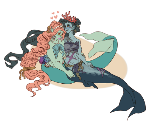 prospails:They’re Queens from opposing sides of the reef.They plan to marry to unite their kingdoms.