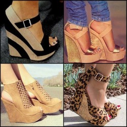 ideservenewshoesblog:  Trendy Grid Peep-Toe Summer Wedge Heels Women Sandals