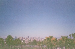 wellrespectedwoman:  Expired film The view of San Francisco from the top of Dolores Park, 2015