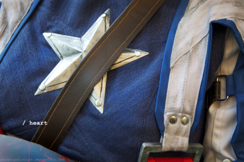 dieselpunkflimflam:  Captain America, by these dangerousladies.