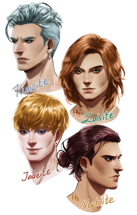 haloblabla: Kunzite, Zoisite, Jadeite and Nephrite with modern haircut.