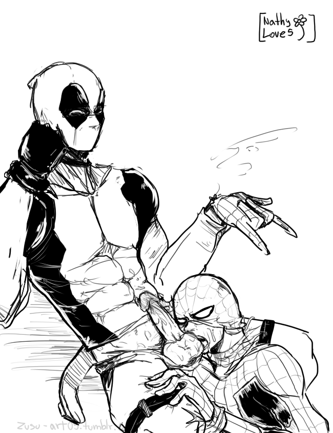 zusu-art05:  Deadpool x Spiderman R18 by Nathylove5 es la primera vez que los dibujo