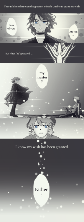 「WISH」I’m still based this scene on Fate/Stay Night scene that Shirou summoned Saber, but mirrored i