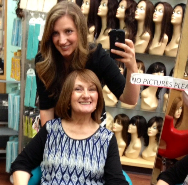 6 Months…
We found out that she had cancer on Christmas day, December 25th. That means that yesterday was Mom’s 6 month anniversary as a Pancreatic Cancer Fighter.
That’s something to CELEBRATE…so we did so by finding her some new hair.
Losing your...