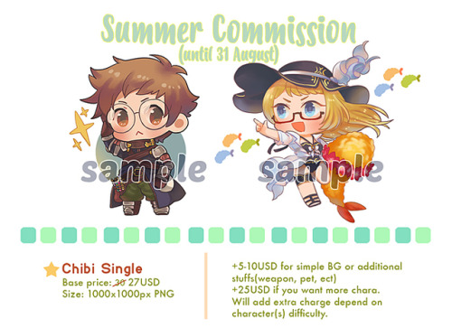 pandamatcha:  Reblog really appreciated! Hello, I’m opening chibi  commission. For more info 