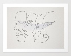 criwes:  One Line Profiles by Christophe Louis aka Quibe