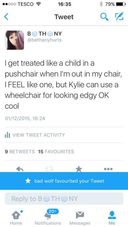 thiccthompson:bethanyhurts:Kylie Jenner used a wheelchair as a prop for a photoshoot and I am ve