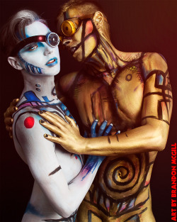 brandonmcgill:  So it is true! R2-D2 and C-3PO from Star Wars are LOVERS!  Tell all of your friends.Body Painter/Photographer: Brandon McGillModels: Chad Alec and Richard Thomas OverfieldAssistants: Danny Hixson and Aleksandr BeeAre we ready for more?