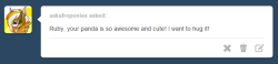 ask-ruby-roads:  Thank you!, He really is Awesome and Cute.  D'aww~! &lt;3