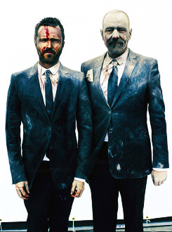 seattle-fox:Aaron Paul and Bryan Cranston for Entertainment Weekly