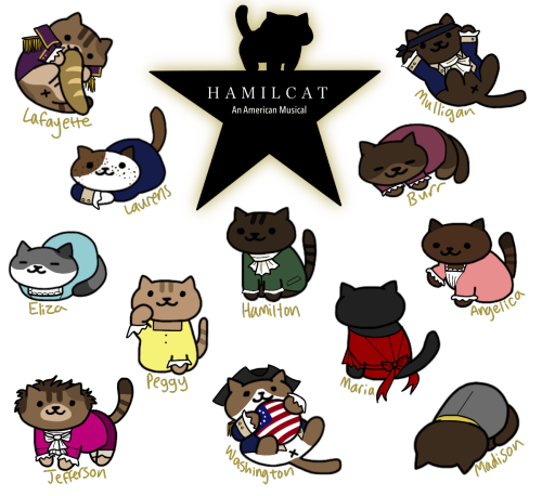 continuants:perfumeofsighs:allegoryofthecave:Hamilton + Neko Atsume. The crossover everyone needs.@c