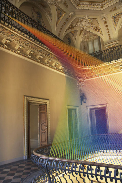 cubebreaker:Contemporary artist Gabriel Dawe turned historic Villa Olmo in Como, Italy into a beauti