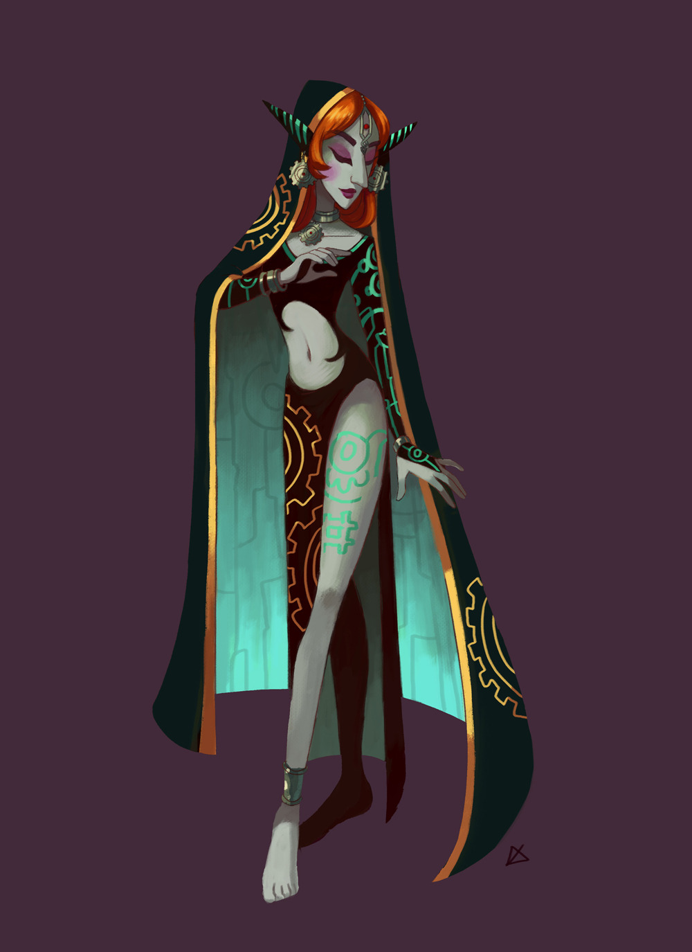 timitimi:  a late midna re-design for the monthly character design challenges on