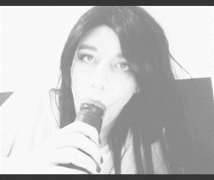 mayasleeps:  More webcam shenanigans! In black and white to hide my amateur makeup