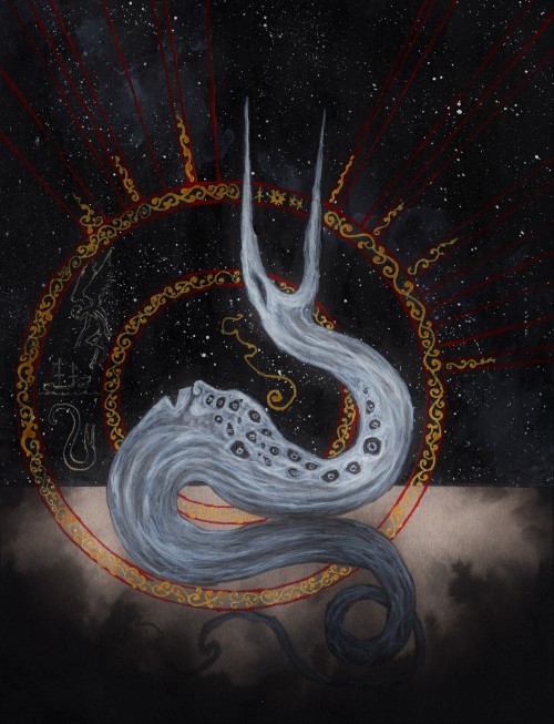 The Bishop Worm, Seabound Vessel Of Grandmother Leviathan, Rises Above The Waves.