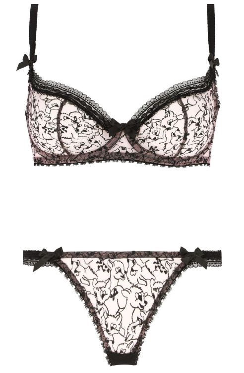 Agent Provocateur | Ayda • sheer tulle featuring cartoon-style fawns | Spring Summer 2020