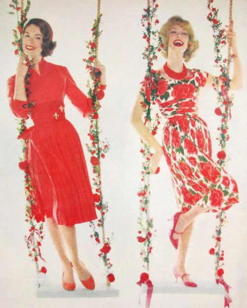 theniftyfifties: McCalls dress fashions, 1959.