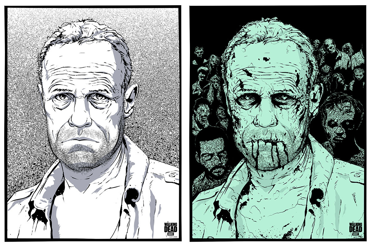 xombiedirge:  The Governor and Merle Dixon illustrations from the upcoming art show, AMC