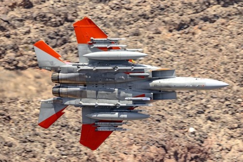 Loaded F-15SA In Star Wars Canyon F-15SA Bristles With A Dozen AIM-120 Missiles During Star War