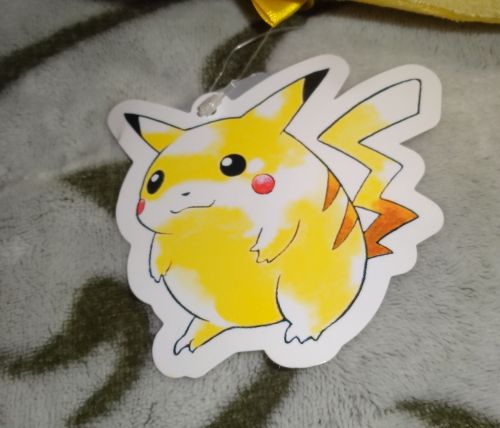 pacificpikachu:   1/1 scale BEAMS x Pokémon Pikachu plush  This amazing plush was released in late 2014, but it is modeled after the early chubby Pikachu design. The special feature of this Pikachu is that it’s not only 1/1 scale size-wise, but it