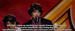 deathsp3lls-deactivated20190304:    Oliver Sykes accepting the award for his band Bring Me The Horizon at the APMAS 