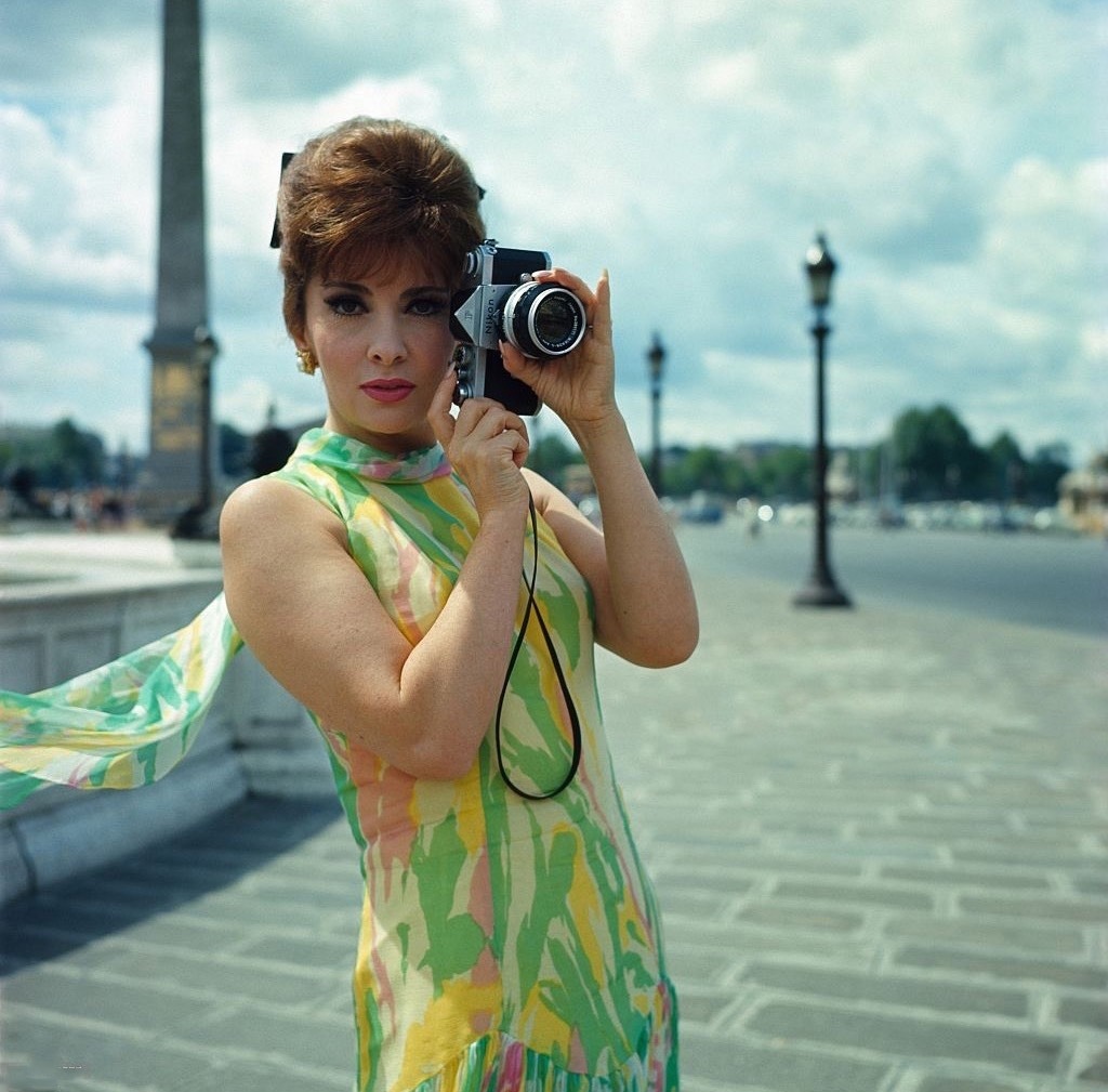 Gina Lollobrigida photographed by Giancarlo Botti in Paris, July 1965.