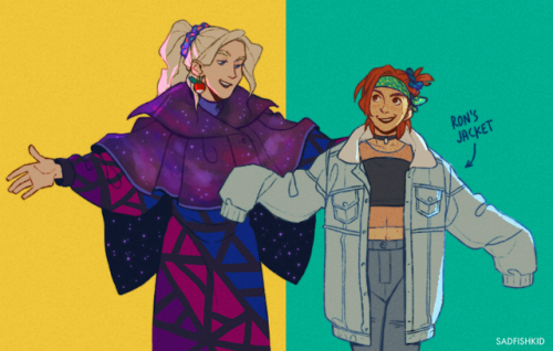 who would win: ginny and her tacky 90s clothes or luna and her tacky wizard robes? the answer is why