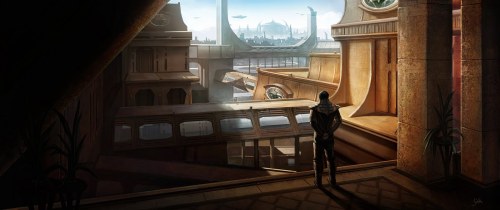 teroknortailor: femmecandid: theshimmyspot: “Cardassia” by Lisa Liang. Concept art for S