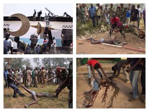 abu-macintosh:  Christian mobs mutilate Muslim minority in Central_Africa Republic, The world remains silent whilst Christians slaughter Muslims, Quran’s are being burnt, Mosques vandalised, their flesh is being eaten even after death! Ethnic cleansing