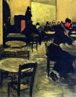 huariqueje:  Café in Paris  -   Alfred Henry Maurer, c. 1901 Neo-Impressionism Art Movement  