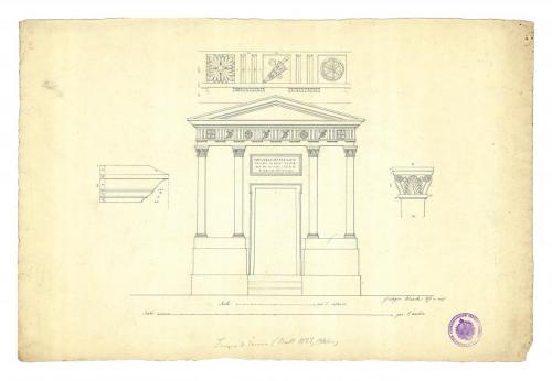 Reconstruction of the Temple of Vacuna at Roccagiovine by Giuseppe Bianchi. (Image source: X)Today, 