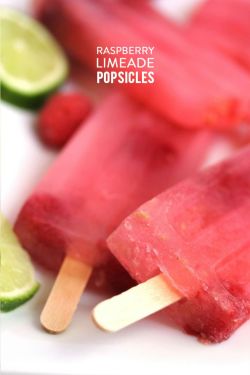 gastrogirl:  raspberry limeade popsicles.