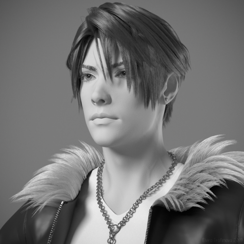  My baby Squall for Character Modeling class at Gnomon.Not perfect and not finished, but a good star