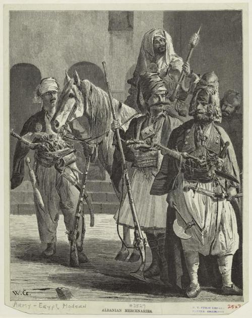 Albanian fighters in Egypt Wood engravers Kaeseberg, Hugo & Krell, Emil 