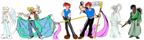 I redrew my three oldest OCs and it came out about as well as you’d think. All the old art is from 2