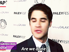 lettersfromtitan:waltzy:Darren’s impression of Ryan Murphy xThis is possibly the best thing on the e