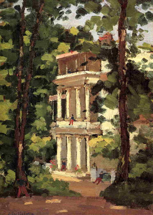 Yerres, Colonnade of the Casin, 1870, Gustave CaillebotteMedium: oil,canvas