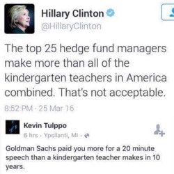 leftist-daily-reminders:  Stop trying to make it seem like you give a shit about the working class, Hillary. 