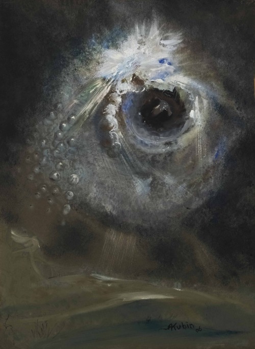 thunderstruck9:Alfred Kubin (Austrian, 1877-1959), Gewitterauge [Eye of a storm], 1906. Gouache on c