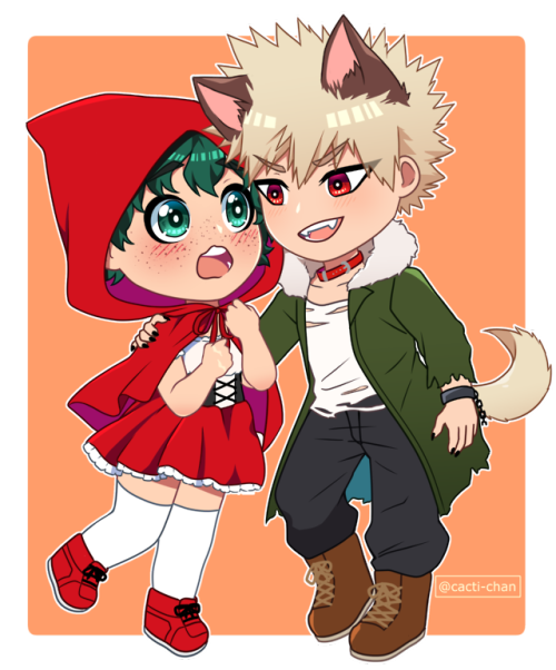 katsukixizukus-blog:cacti-chan:little red riding hood + big bad wolfOH MY Gosh!!! This is so good!!!