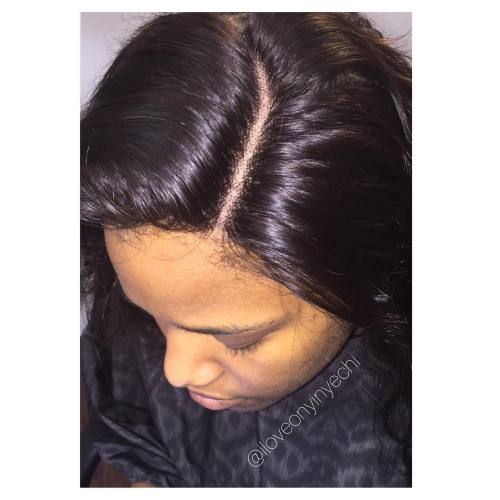 An up close view of my clients closure from @bbkhair  #laceclosure #losangeleshairstylist #protectiv
