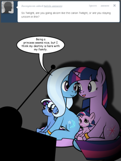 twixie-answers:  In other words, she’s staying a unicorn.  THANK FREAKING GOODNESS.