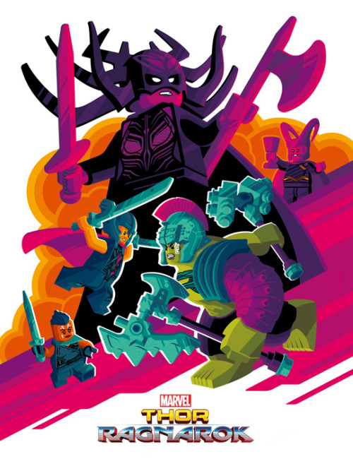 marvelheroes:Thor: Ragnarok Lego poster by Tom Whalen exclusively for SDCC.