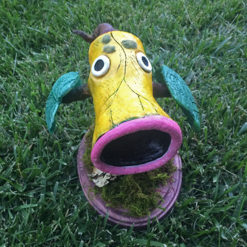 retrogamingblog: Grass Pokemon Sculptures made by GraveyardMagic