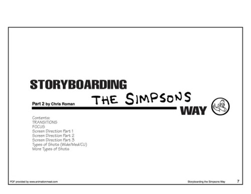Storyboarding: The Simpsons way. (But of course these tips are valuable to anyone who does visual st