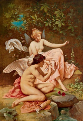 Daniel Hock (1858–1934)Cupid and Elf, 1884;  Der Rosenkavalier , 1888