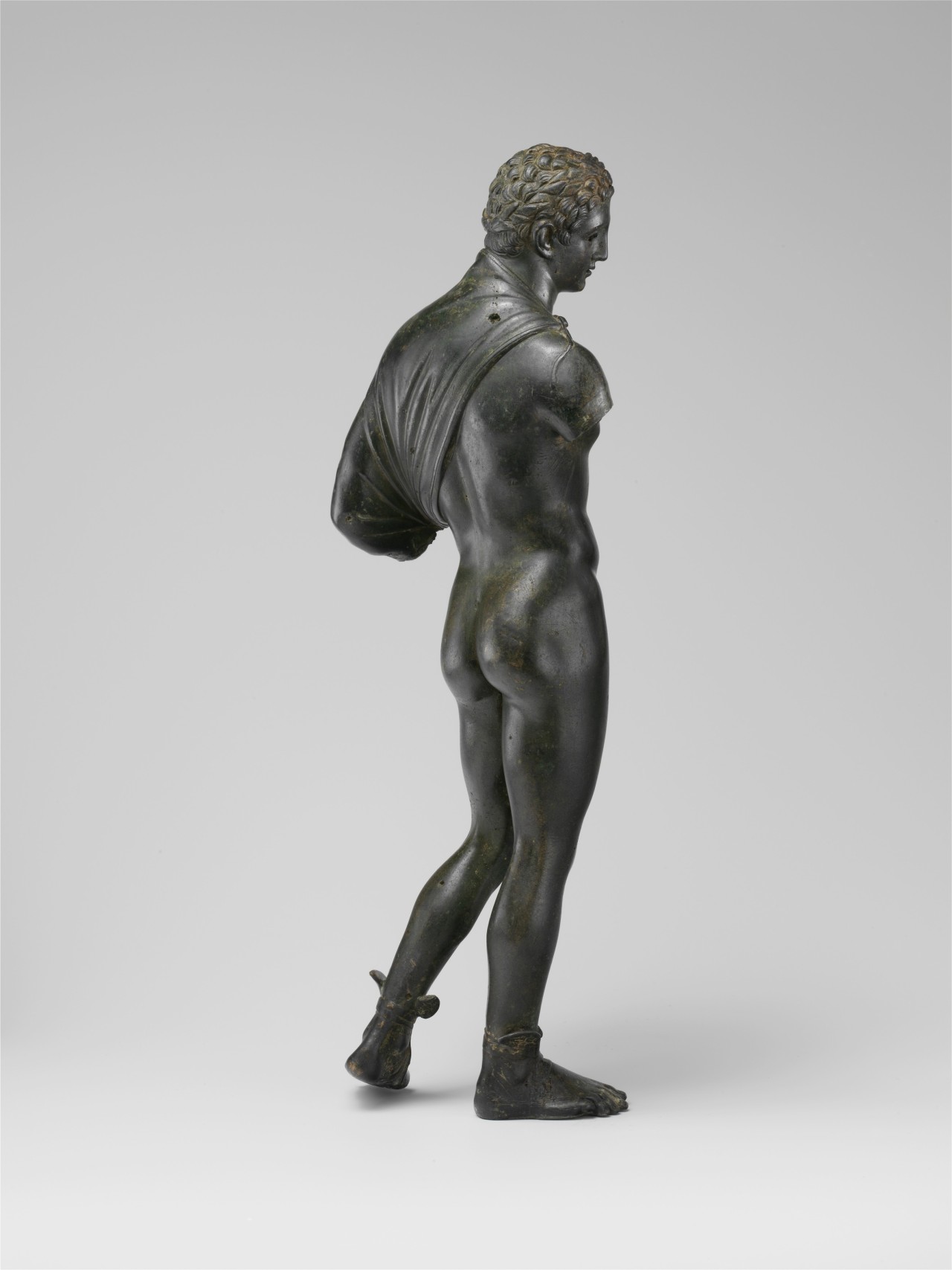 via-appia:  Bronze statuette of Hermes Greek or Roman, 1st century B.C.–1st century
