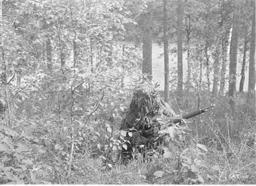 Finnish sniper, 1941, World War II.